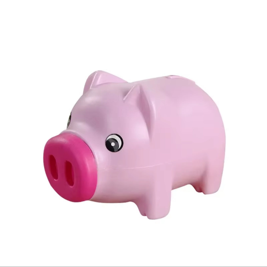 Cartoon Cute Piggy Bank – Hard Plastic Savings Bank for Kids (19x10x11cm, Pink)