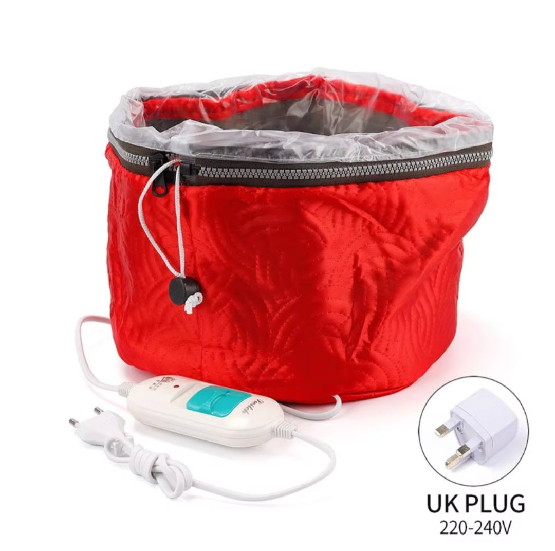 Hair Steamer Cap – Restocked! 3-Level Temperature Control, Waterproof & Portable Design (Pink, Red)