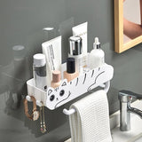 Cat Shaped Bathroom Organizer | Wall Mounted Space Saving Shelf for Bathroom Storage