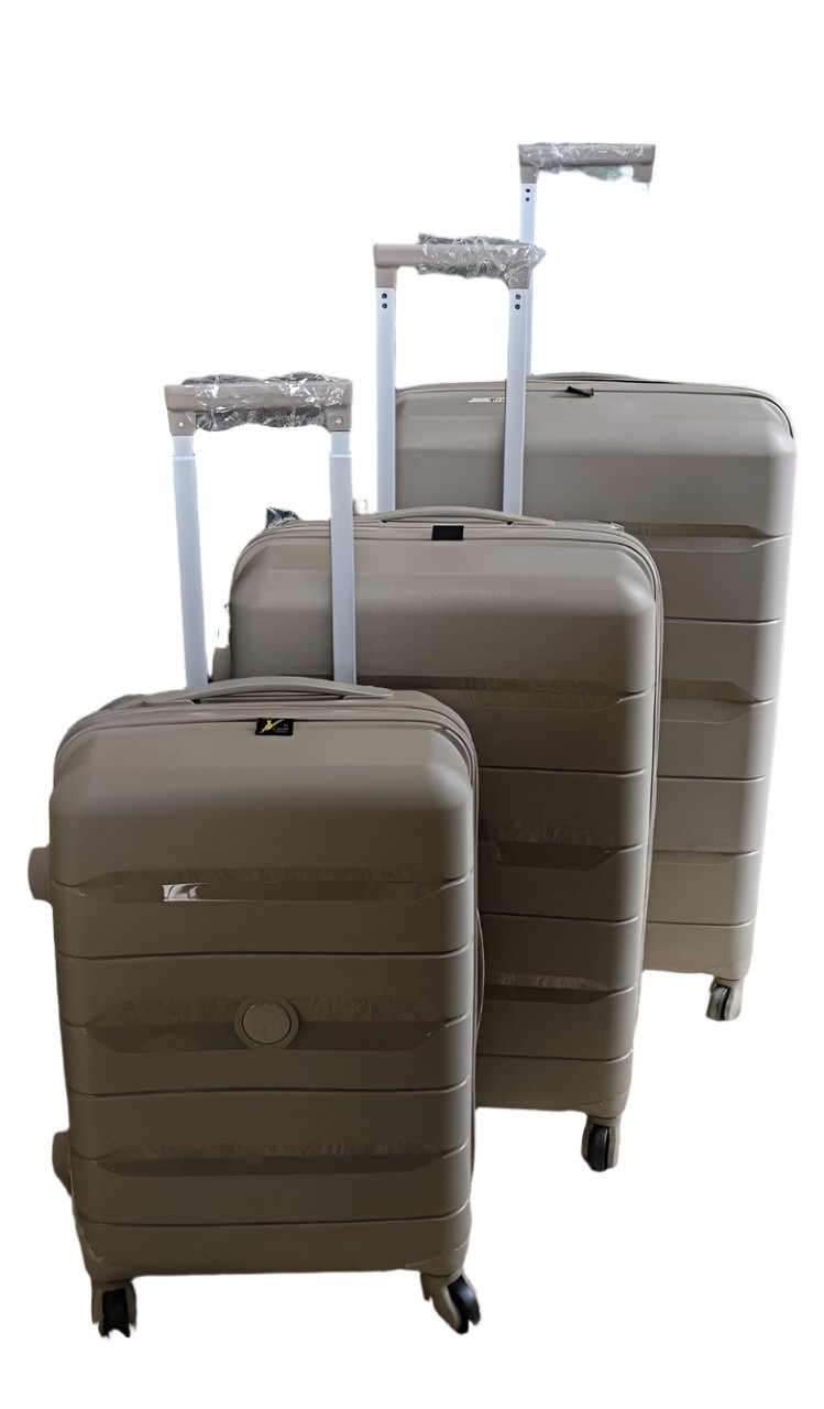 3 in 1 Rubber Suitcase Set | Durable Luggage with 3 Sizes for Travel |  Lightweight, Sturdy, and Travel-friendly