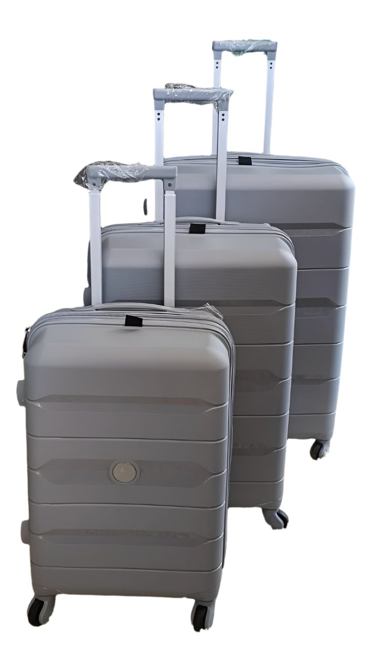 3 in 1 Rubber Suitcase Set | Durable Luggage with 3 Sizes for Travel |  Lightweight, Sturdy, and Travel-friendly