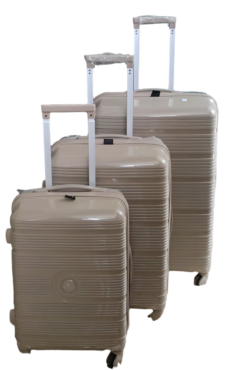 3 in 1 Rubber Suitcase Set | Durable Luggage with 3 Sizes for Travel |  Lightweight, Sturdy, and Travel-friendly