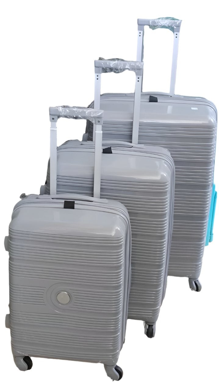 3 in 1 Rubber Suitcase Set | Durable Luggage with 3 Sizes for Travel |  Lightweight, Sturdy, and Travel-friendly