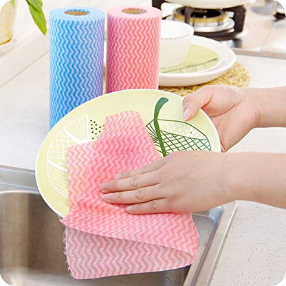 Reusable Wipe Sheet | 50 Detachable Sheets for Multipurpose Cleaning, Available in Pink and Blue