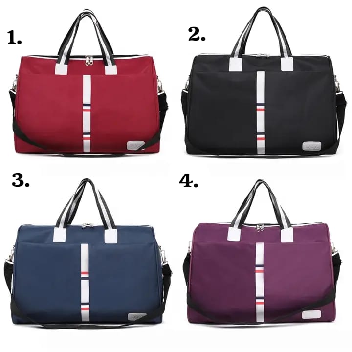 Travel Duffle Bag |Compact & Lightweight Oxford Duffel, 42x28x20cm, Available in Wine Red, Black, Navy Blue, and Purple