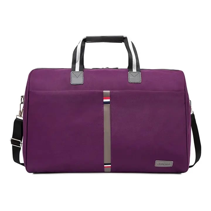 Travel Duffle Bag |Compact & Lightweight Oxford Duffel, 42x28x20cm, Available in Wine Red, Black, Navy Blue, and Purple