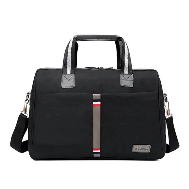 Travel Duffle Bag |Compact & Lightweight Oxford Duffel, 42x28x20cm, Available in Wine Red, Black, Navy Blue, and Purple