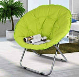 Foldable Portable Moon Chair | Comfortable and Lightweight Frame Padded Lounge Chair for Camping, Home, or Outdoors