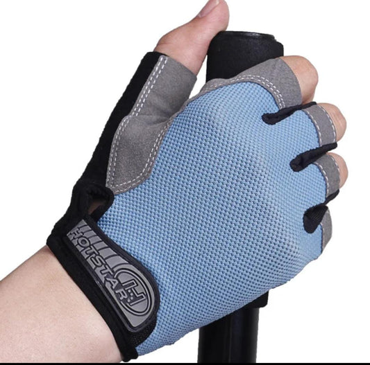 Gym Anti Slip Half Finger Gloves Breathable Elastic Sports Gloves for Men & Women, Ideal for Dumbbells, Cycling, and Exercise