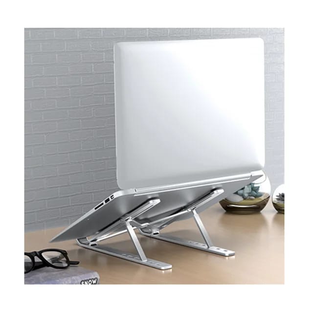 Foldable & Portable Universal Aluminum Laptop Stand | Adjustable Laptop Holder, Available in Grey and Silver