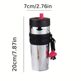 710ml Stainless Steel Coffee Mug with Straw | Reusable & Leak-Proof Iced Coffee Cup