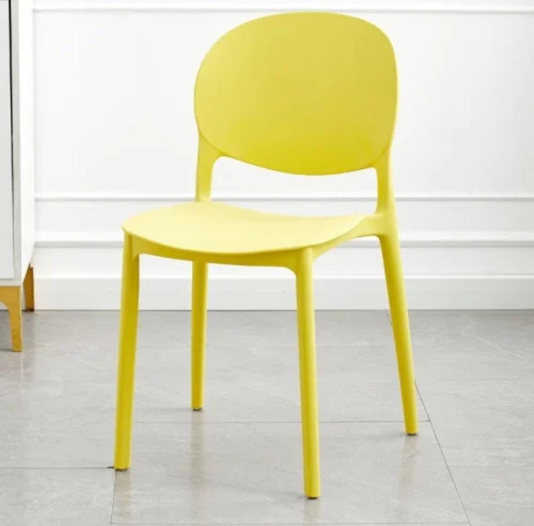 Plastic Stackable Multipurpose Chairs | Durable Seating for Indoor & Outdoor Use, Available in Light Blue, Yellow, Orange