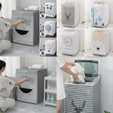 Washing Machine Cover Waterproof & Dustproof PEVA with Back Laces, 60x56x83cm