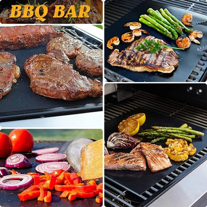 1pc Nonstick BBQ Grill Mat |Reusable PTFE Barbecue Baking Pad, 40x32.8cm Cooking Plate for Party Grilling