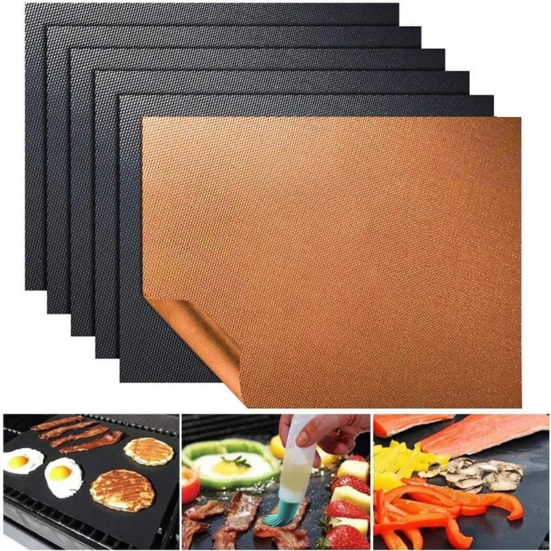 1pc Nonstick BBQ Grill Mat |Reusable PTFE Barbecue Baking Pad, 40x32.8cm Cooking Plate for Party Grilling