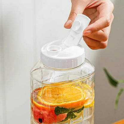 1500ml Clear Iced Beverage Dispenser Heat Resistant Iced Tea Pitcher for Fridge, Perfect for Lemonade, Cold Drinks, and Household Use