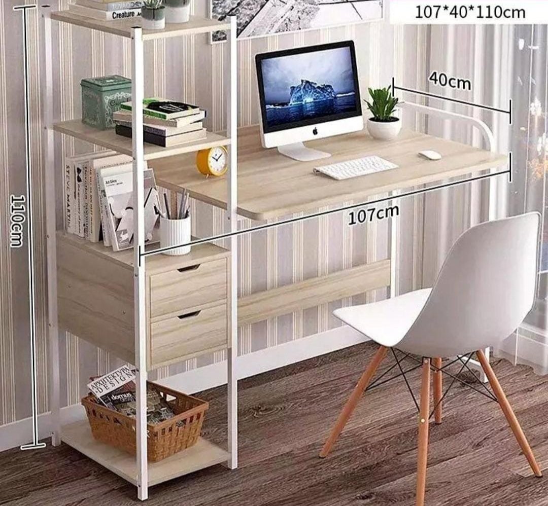 Minimalist Work Station Sleek and Functional Desk for Home Office or Study 107x 40 x 110cm