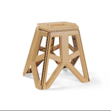 Outdoor Portable Foldable Stool | Lightweight | Outdoor furniture|Picnic| Camping |Beach| Heavy Load bearing| Travel Furniture| Supports Up to 95kg (Cream White & Brown)