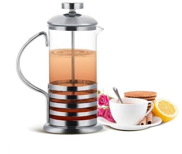 600ml Stainless Steel French Press Coffee Maker and Teapot Plunger for Gourmet Coffee.