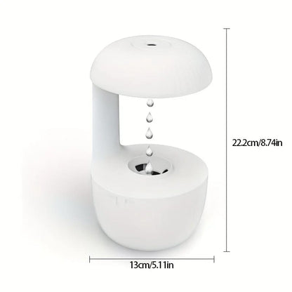 Anti Gravity Water Droplets Humidifier 1000ml Tank, Optical Illusion, Low Noise with Light and Sleep Modes