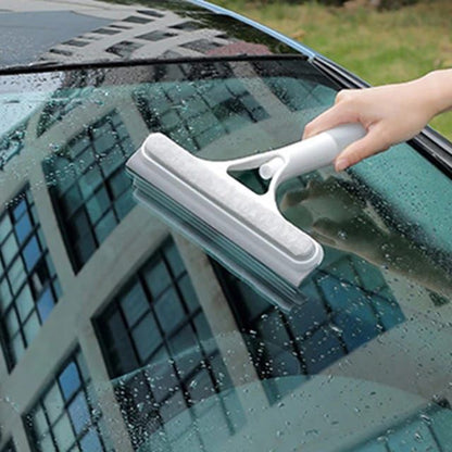 3 in 1 Car Spray Glass Double Sided Wiper Window Squeegee Cleaner with Spray Bottle, Sponge Brush, and Scraper