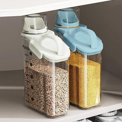 Acrylic Cereal|Food Storage Container 1.8kg Capacity, Airtight for Dry Food and Cereal Storage.