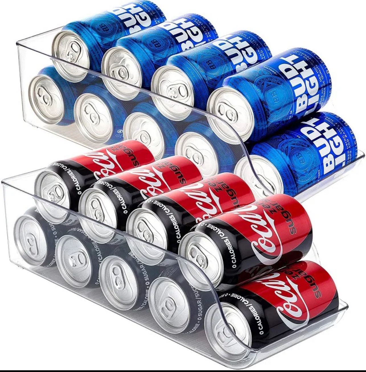 Fridge Can Organizer  Space Saving Storage Rack for Soda, Beer, and Beverage Cans