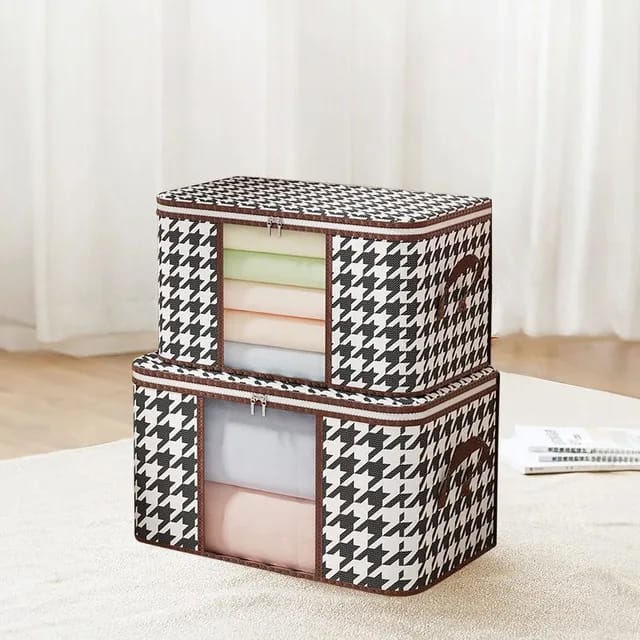 2in1 Foldable Large Cloth Organizer Storage Box | Durable Fabric Material | Space-Saving Design