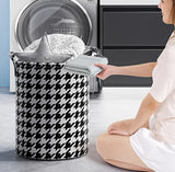 Furaha Finds high quality fabric 50L foldable laundry basket with reinforced handles durable lightweight and perfect for home and laundry room organization