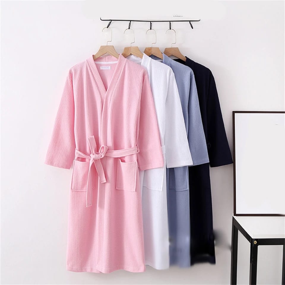 100% Cotton Bathrobe Soft and Absorbent Spa Quality Robe for Men and Women