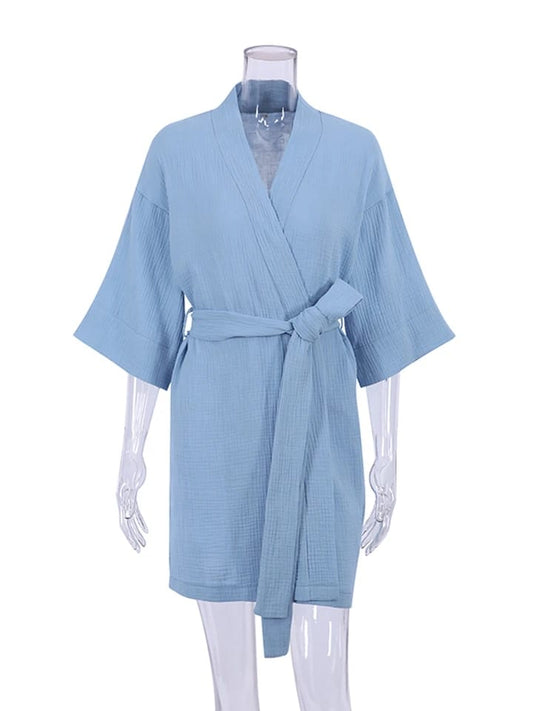 100% Cotton Bathrobe Soft and Absorbent Spa Quality Robe for Men and Women