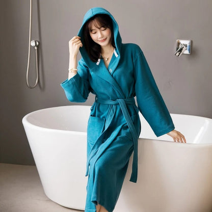 100% Cotton Bathrobe Soft and Absorbent Spa Quality Robe for Men and Women