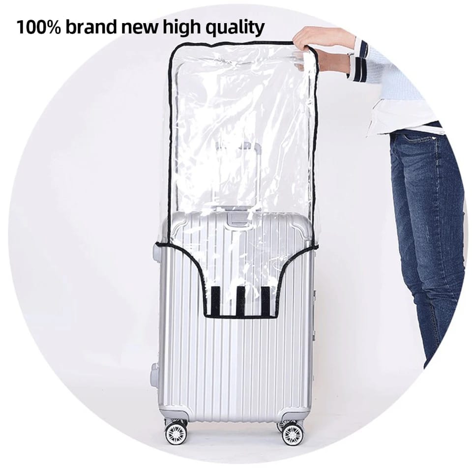 Transparent Waterproof Luggage Case Cover Pull Rod, Wear Resistant Travel Case Protector