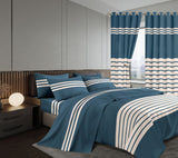 7 Pc Curtain Duvets Set