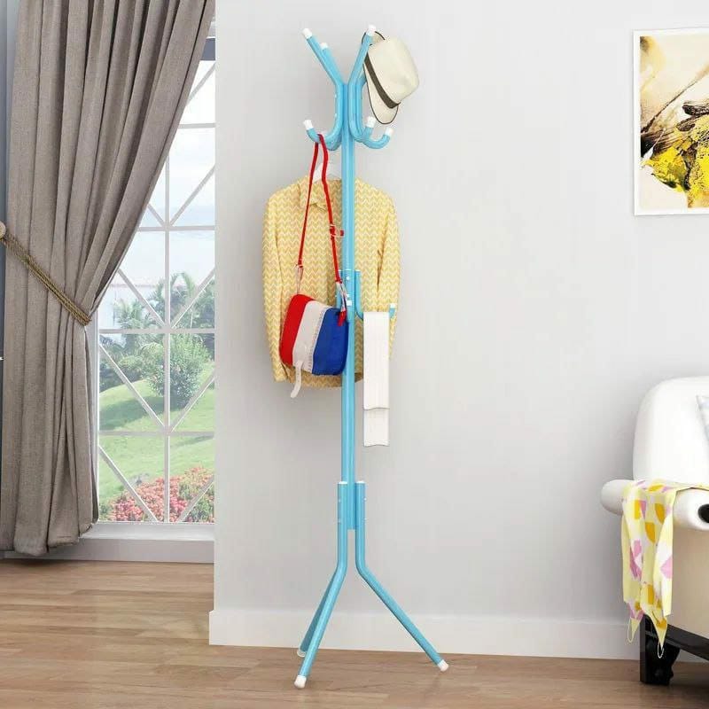 Multifunctional Bag and Coat Stand Steel Rust Resistant Hanger for Coats, Bags, Caps, and Scarves