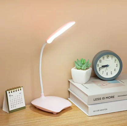 Rechargeable Desk Lamp / Portable LED Desk Light with Adjustable Brightness, White, Ideal for Home, Office, and Study