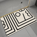 Geometric Pattern Anti-Slip Door/Bath Mat 50x80cm