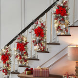 Christmas Swag Wreath Pendants with LED Lights | Door, Window & Staircase Decoration | 60cm x 40cm