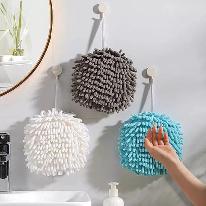 Chenille Quick Drying Kitchen & Bathroom Towel Ball |Soft Absorbent Microfiber Sponge| Size: 17cm*17cm*17cm