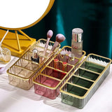 5 Grid Layered Acrylic Cosmetic Organizer Compact Makeup Storage Box for Vanity or Bathroom