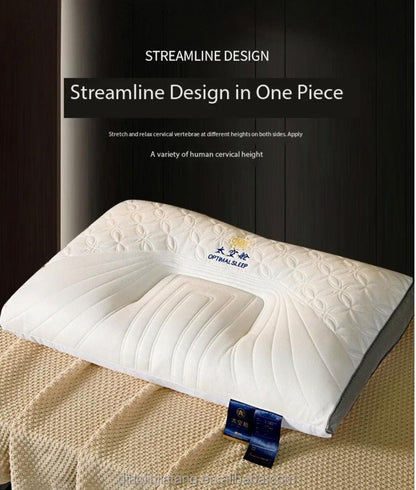 Washable 3D Quilted Cervical Latex Pillow | Ergonomic Design, Anti Mite, and Breathable for Ultimate Comfort (48x74cm)