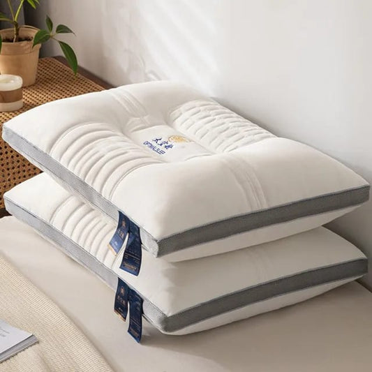 Washable 3D Quilted Cervical Latex Pillow | Ergonomic Design, Anti Mite, and Breathable for Ultimate Comfort (48x74cm)