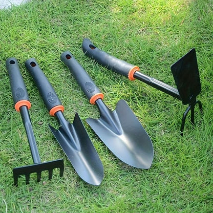 4pcs Kitchen Gardening Tool Set Durable Iron with Wooden Handle, Mini Portable Tools for Indoor & Outdoor Plants