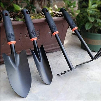 4pcs Kitchen Gardening Tool Set Durable Iron with Wooden Handle, Mini Portable Tools for Indoor & Outdoor Plants