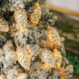 10 LED Christmas Pine Cone Light String | Festive Fairy Lights for Holiday Decor