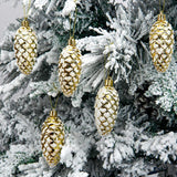 5pcs Christmas Painted Pine Cone Ball Ornaments | Hanging Tree Pendants | Festive Holiday Decor