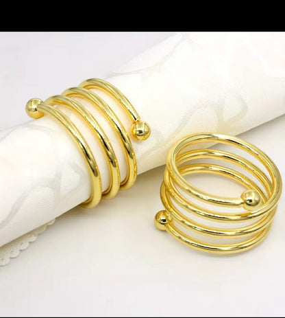 Elegant Gold Napkin Ring Holder Decorative Table Accessory for Weddings, Parties, and Home Dining