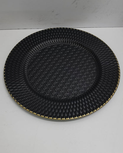 Classy Round Decor Charger Plates  Elegant Table Setting, 33cm Diameter, Perfect for Weddings and Events