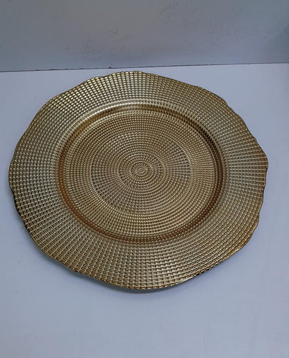 Classy Round Decor Charger Plates  Elegant Table Setting, 33cm Diameter, Perfect for Weddings and Events