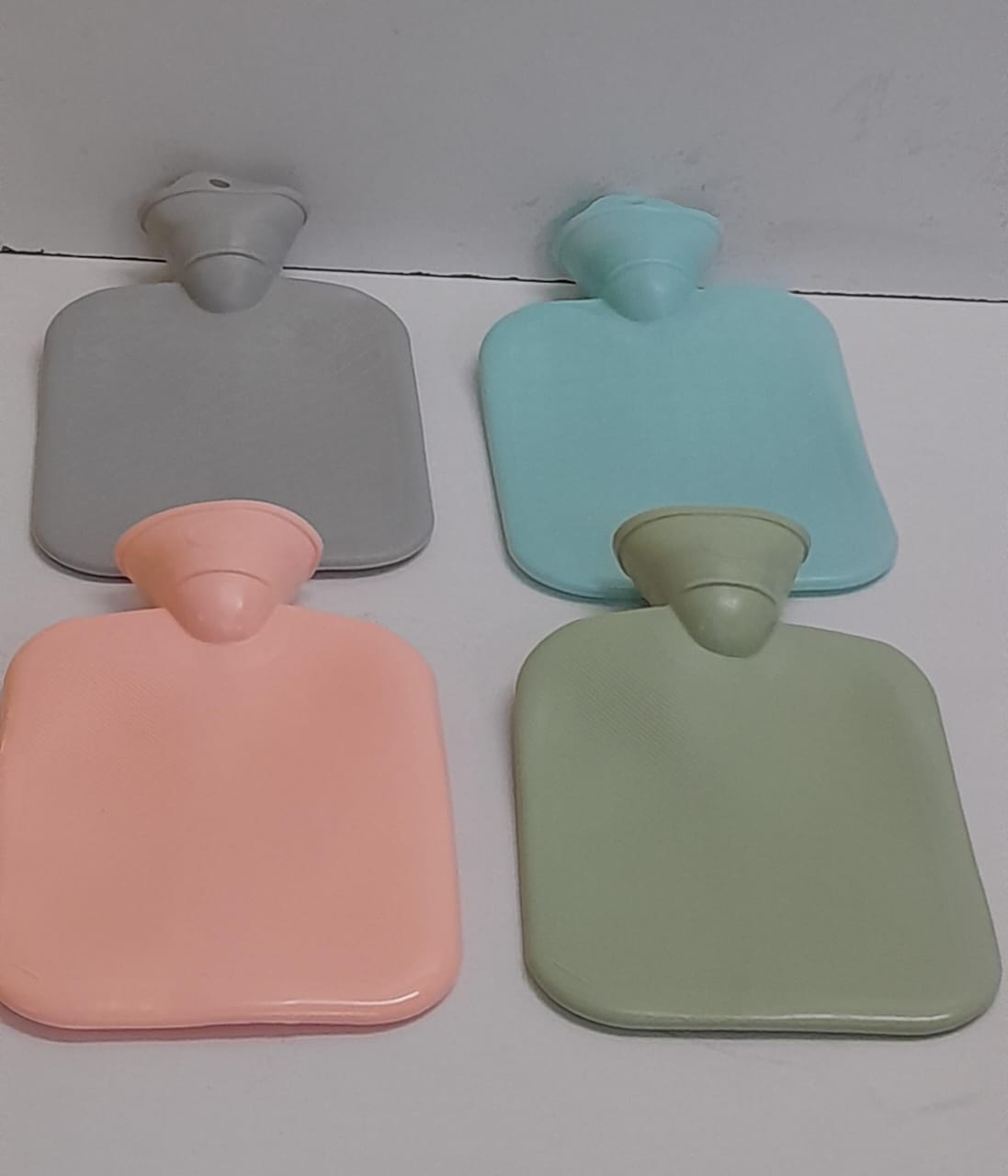 Hot Water Bottle  1L Capacity, Available in Blue, Pink, Green, and Grey for Soothing Warmth & Comfort